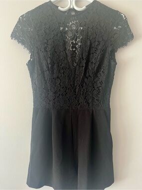 Black Lace Top Romper